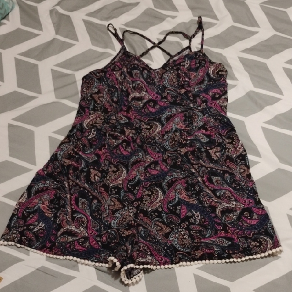 Hollister Romper with Adjustable Straps Size L.